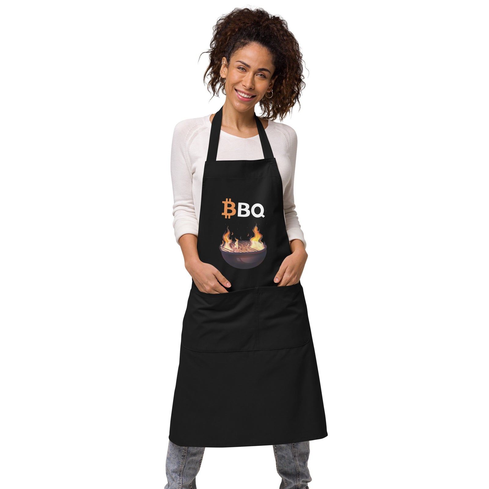 Bitcoin BBQ Organic Cotton Apron