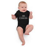 Infinity Divided by 21 Mio Bitcoin Organic Cotton Baby Bodysuit