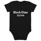 Block Time Personalized Organic Cotton Baby Bodysuit