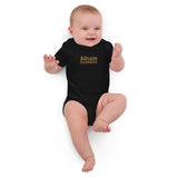 Running Bitcoin Embroidered Organic Cotton Baby Bodysuit