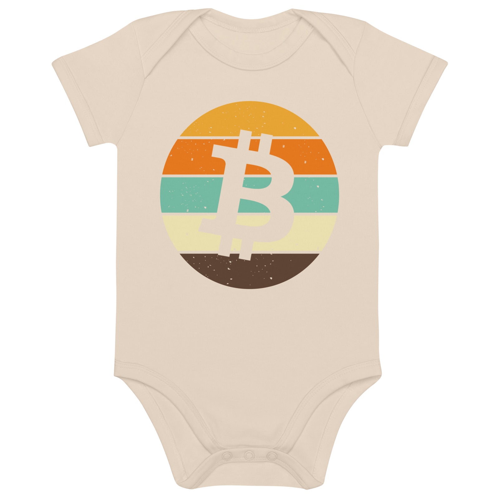 Bitcoin Retro Organic Cotton Baby Bodysuit