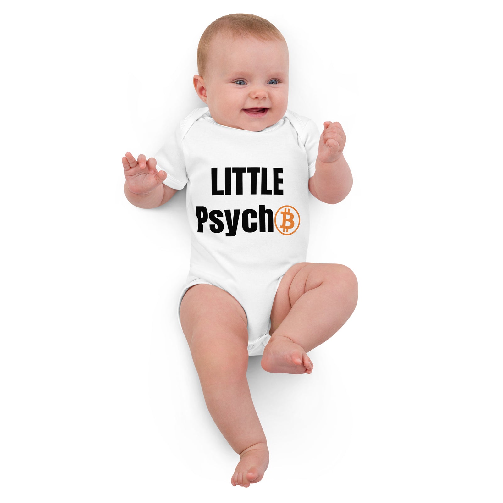 Bitcoin Family Psycho BABY Babybody aus Bio-Baumwolle