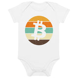Bitcoin Retro Babybody aus Bio-Baumwolle