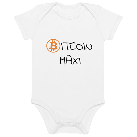 Bitcoin Maxi Babybody aus Bio-Baumwolle