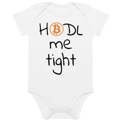 Bitcoin HODL Babybody aus Bio-Baumwolle