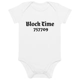 Block Time Personalized Organic Cotton Baby Bodysuit
