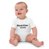 Block Time Personalized Organic Cotton Baby Bodysuit