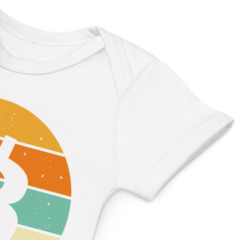 Bitcoin Retro Organic Cotton Baby Bodysuit