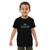 Infinity Divided by 21 Mio Bitcoin Organic Cotton Kids T-Shirt