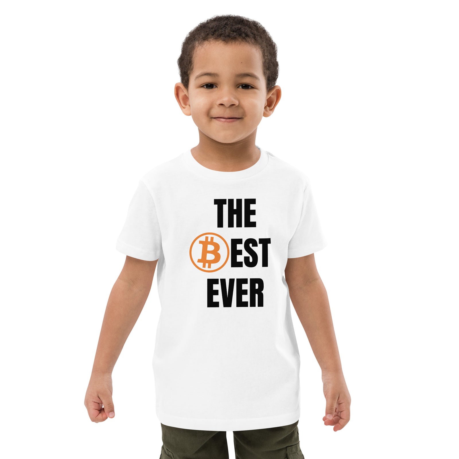 Bitcoin Family Kinder T-Shirt aus Bio-Baumwolle