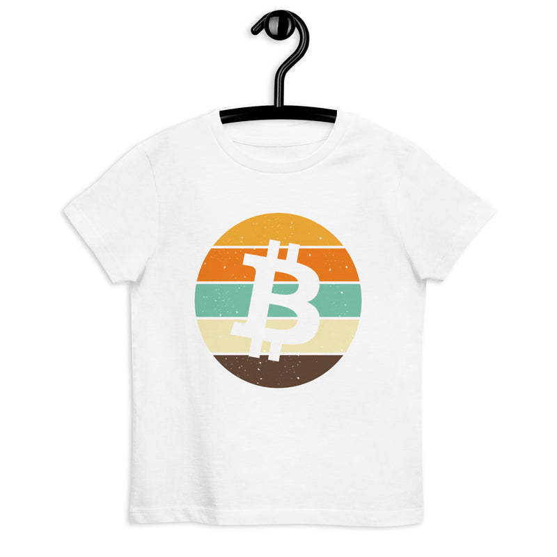 Bitcoin Retro Kinder T-Shirt aus Bio-Baumwolle
