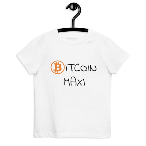 Bitcoin Maxi Kinder T-Shirt aus Bio-Baumwolle