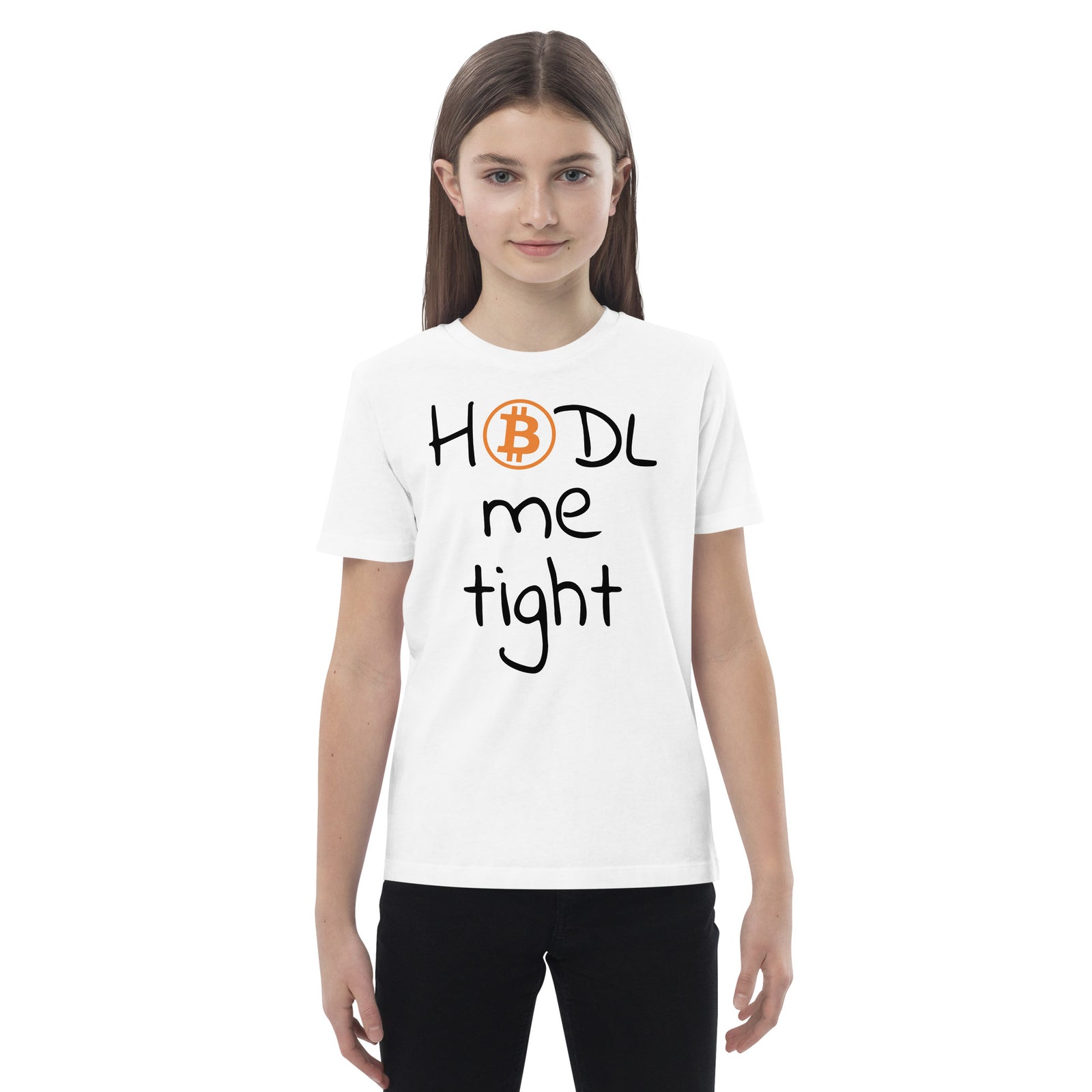 Bitcoin HODL Kinder T-Shirt aus Bio-Baumwolle