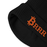 BRRR Bitcoin Organic Ribbed Beanie