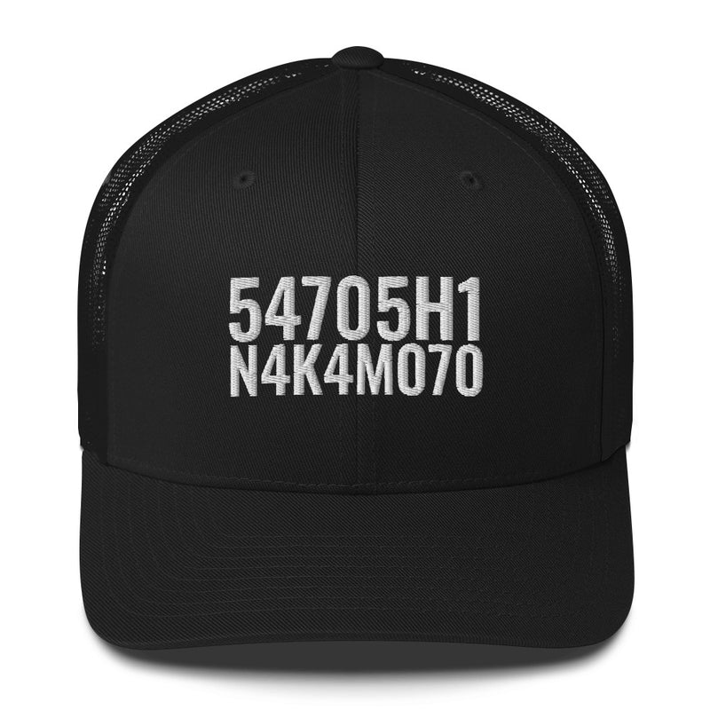 Satoshi Nakamoto Structured & Meshed Back Trucker Cap