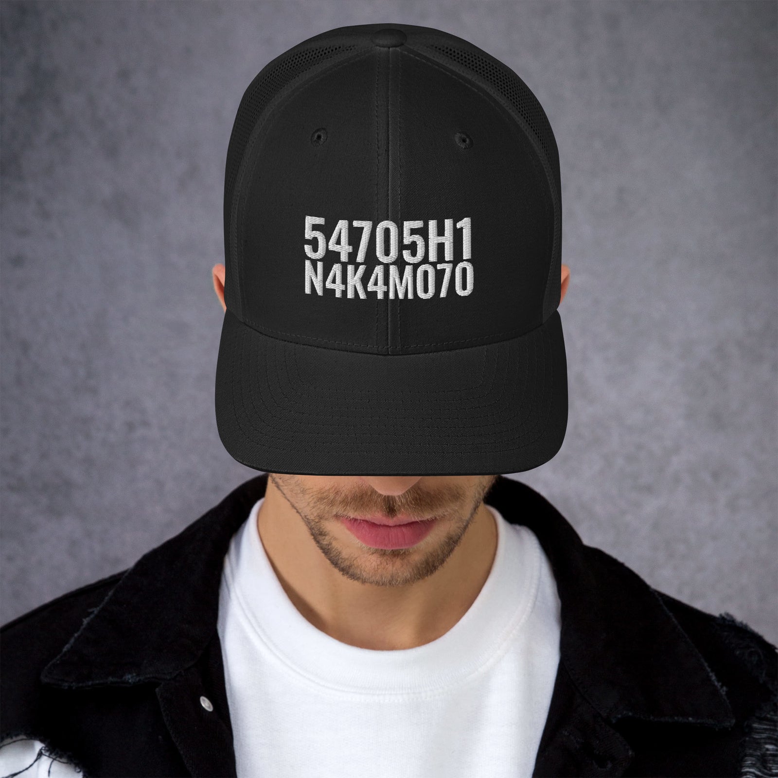Satoshi Nakamoto Structured & Meshed Back Trucker Cap