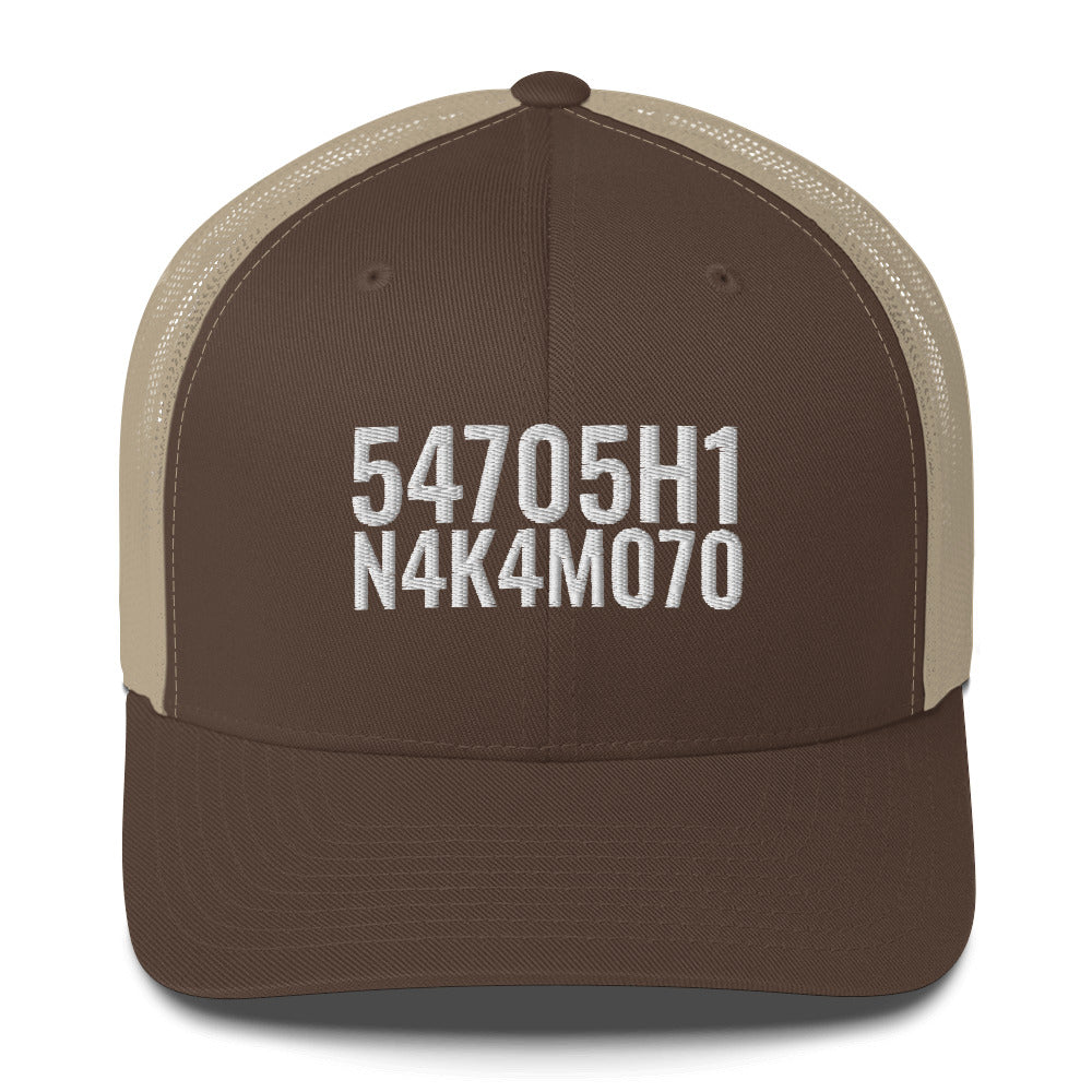 Satoshi Nakamoto Structured & Meshed Back Trucker Cap