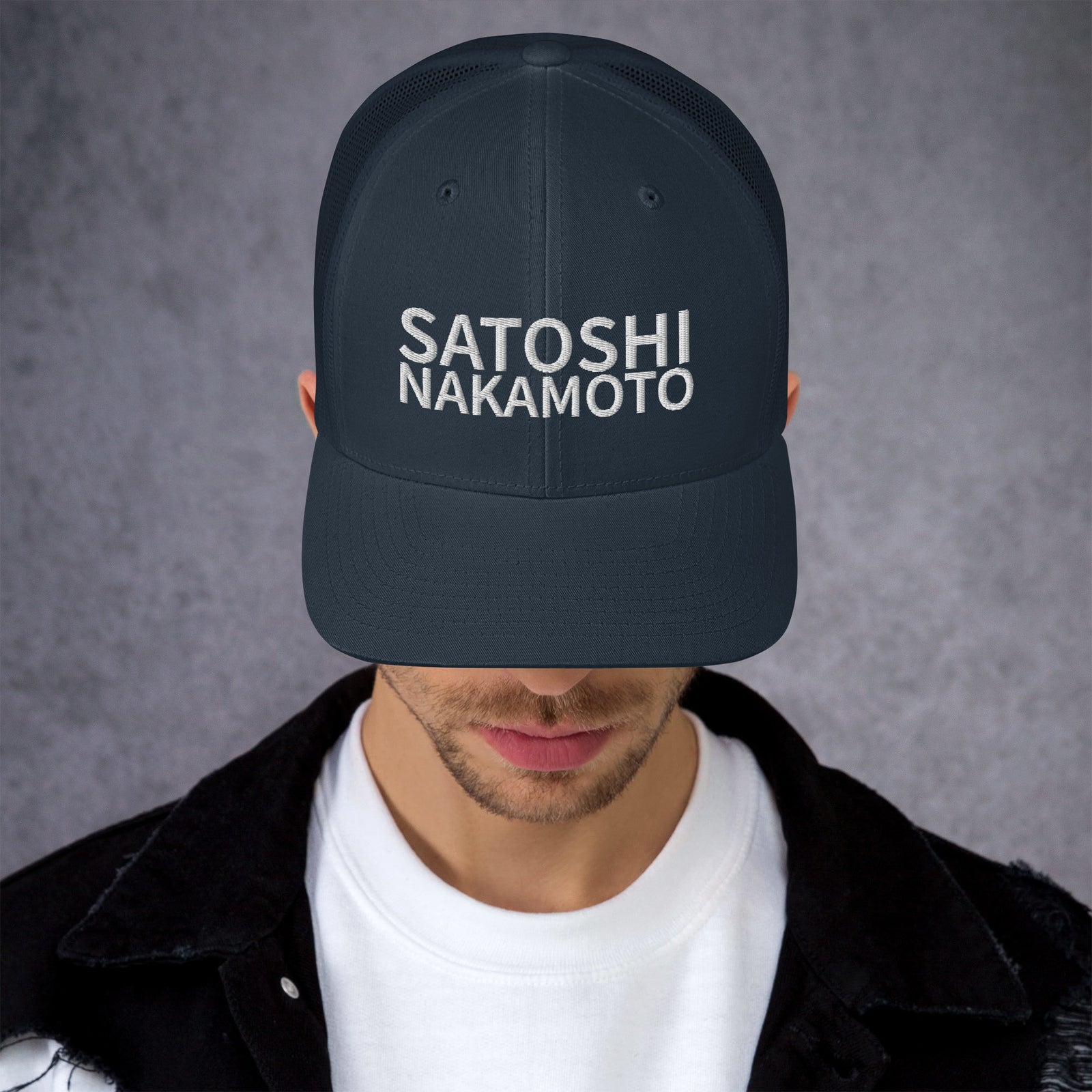 Satoshi Nakamoto Structured & Meshed Back Trucker Cap