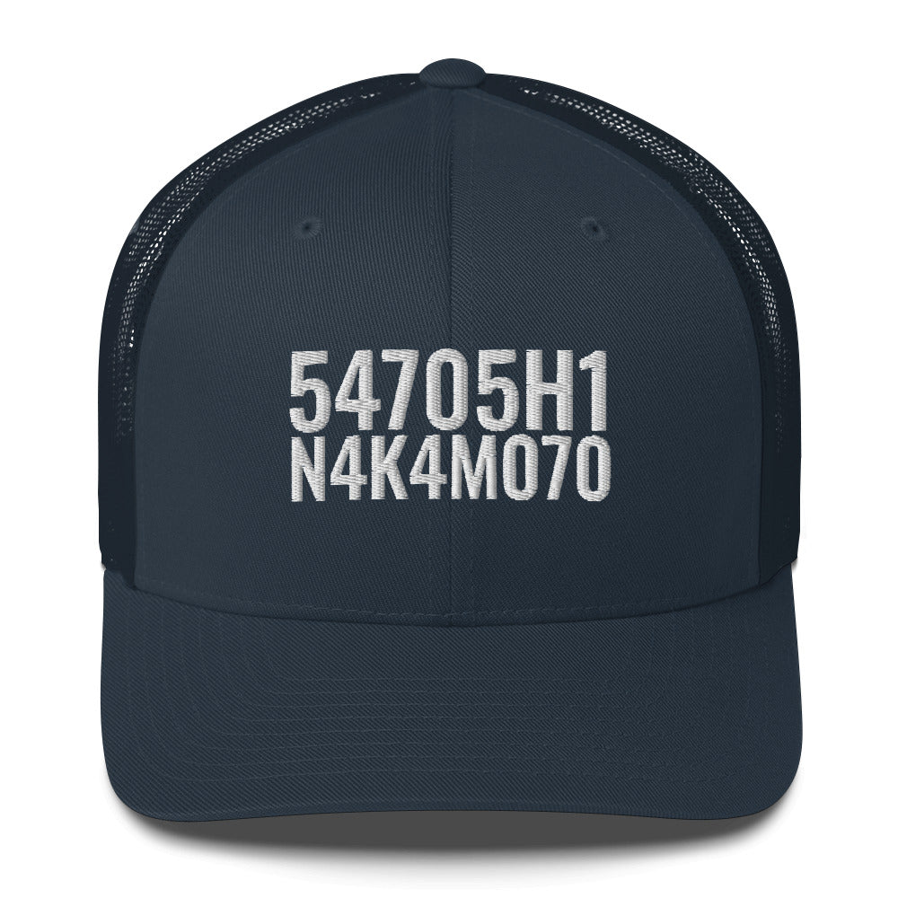 Satoshi Nakamoto Structured & Meshed Back Trucker Cap