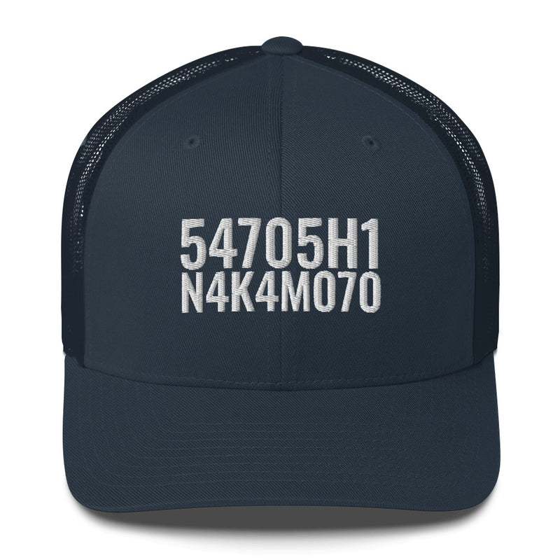 Satoshi Nakamoto Structured & Meshed Back Trucker Cap