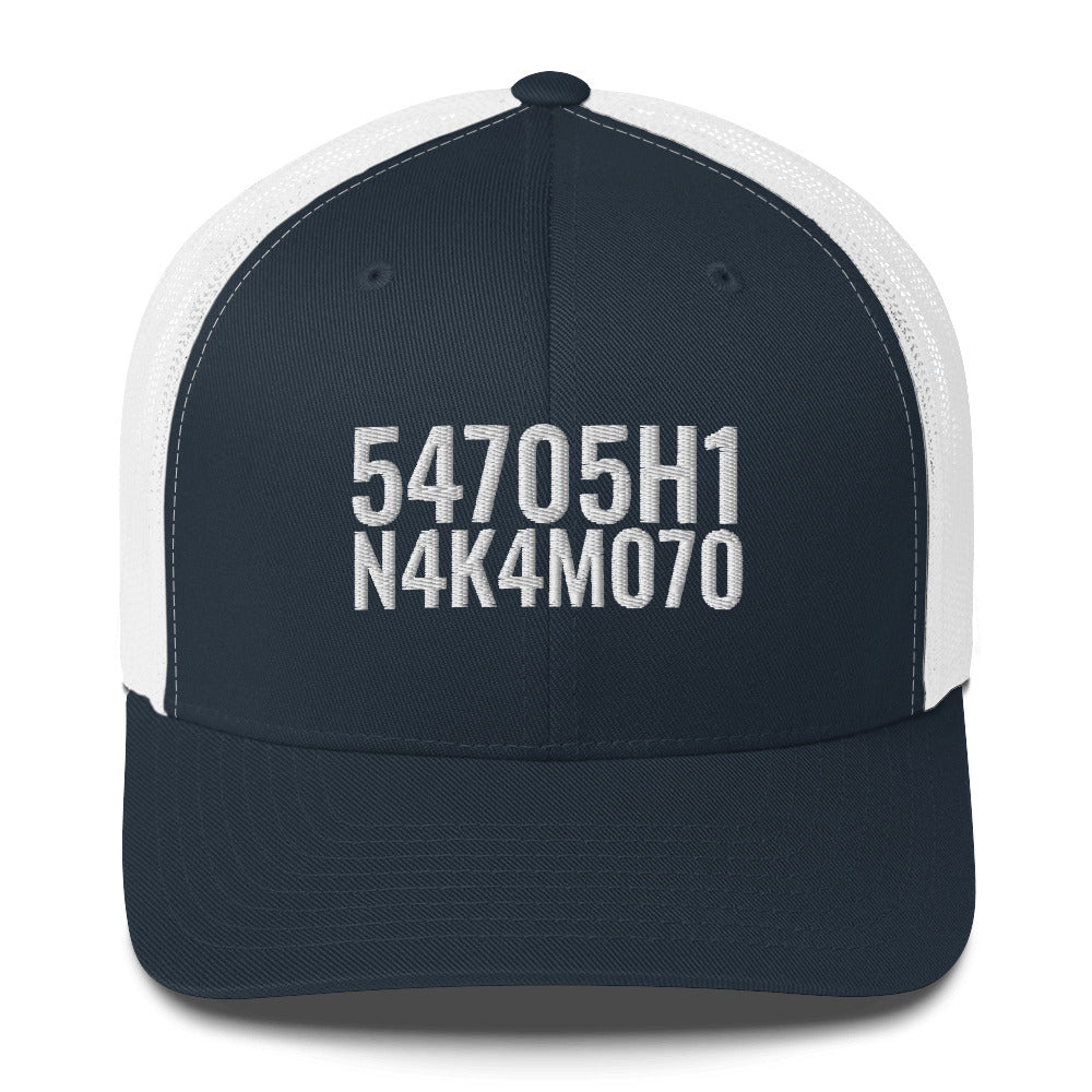 Satoshi Nakamoto Structured & Meshed Back Trucker Cap
