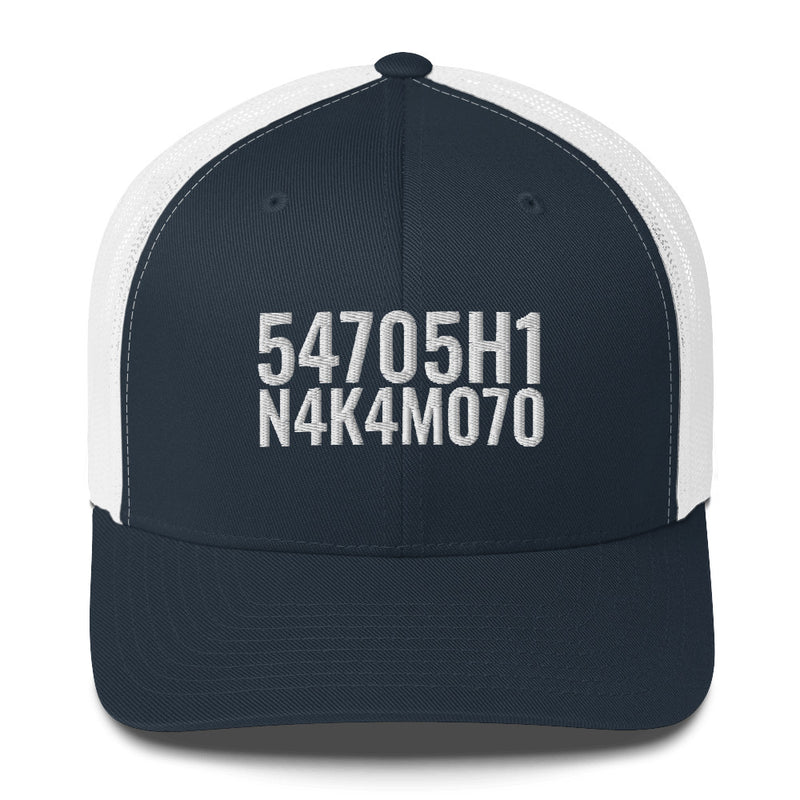 Satoshi Nakamoto Structured & Meshed Back Trucker Cap