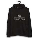 Infinity Divided by 21 Mio Bitcoin Männer Bio Pullover Hoodie