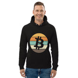 Bitcoin Retro Männer Bio Pullover Hoodie