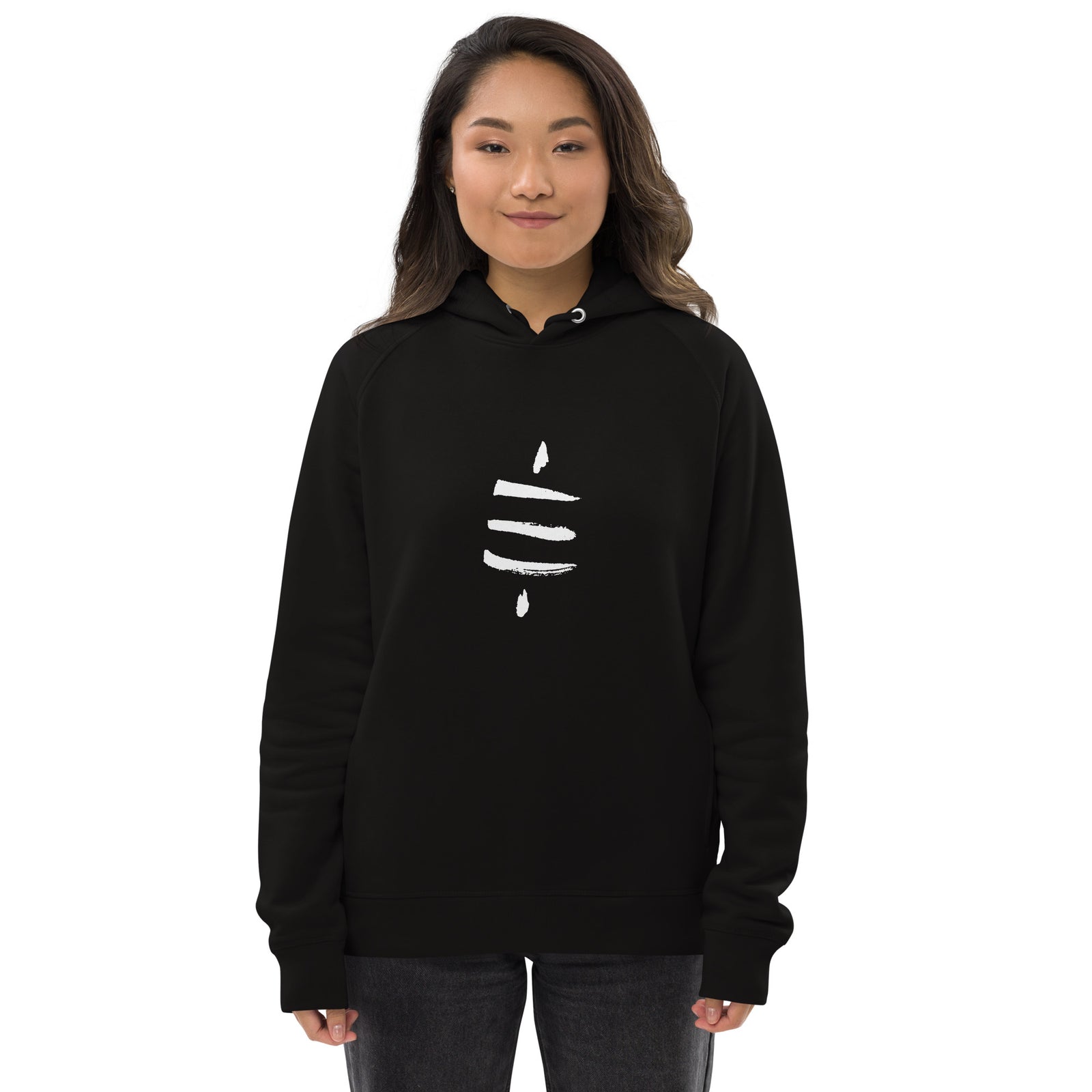 Bitcoin Satsymbol Frauen Bio Pullover Hoodie