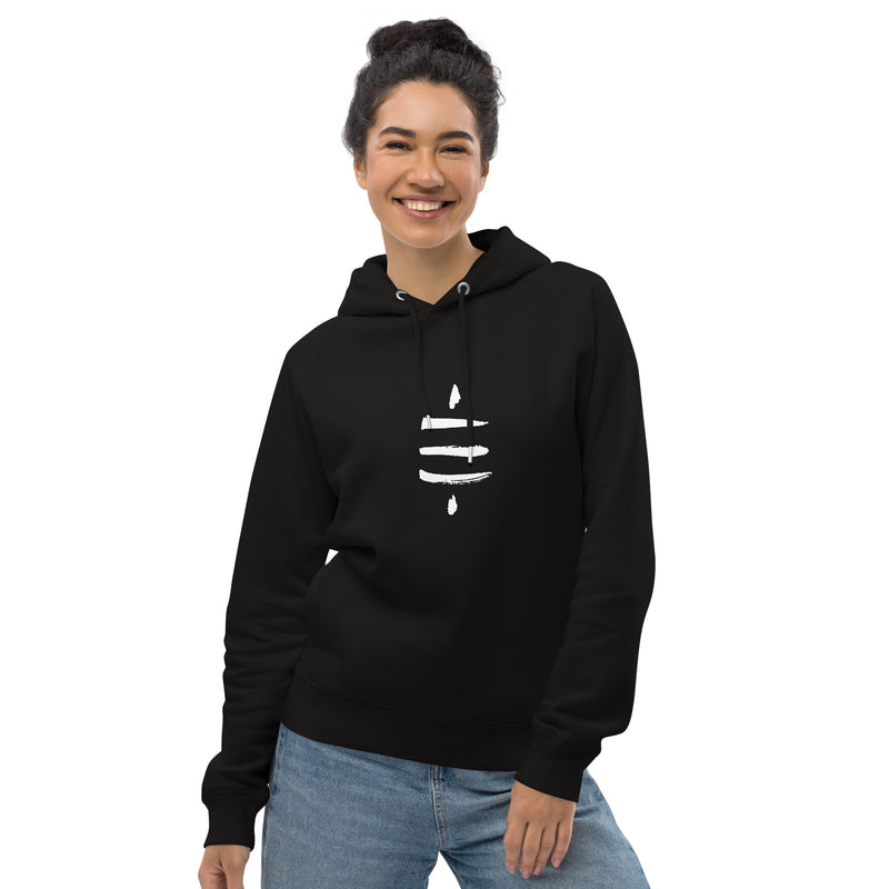 Bitcoin Satsymbol Frauen Bio Pullover Hoodie