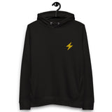 Bitcoin Lightning Embroidered Men's Organic Pullover Hoodie