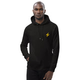 Bitcoin Lightning Embroidered Men's Organic Pullover Hoodie