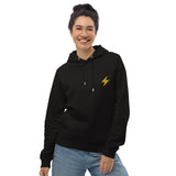 Bitcoin Lightning Embroidered Women's Organic Pullover Hoodie