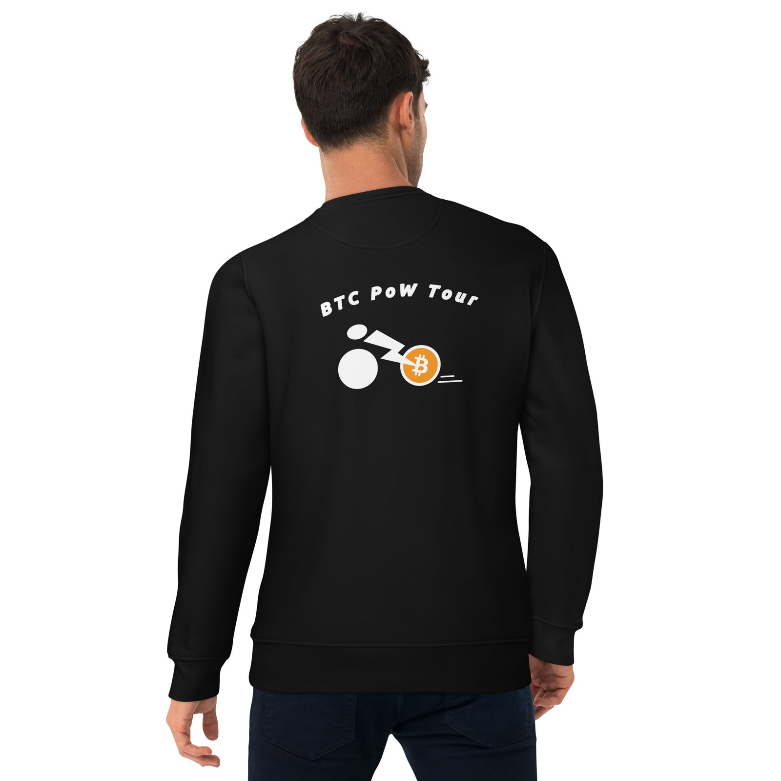 BTC POW Tour Front Embroidered & Back Printed Men's Eco | Bitcoin Sweatshirt