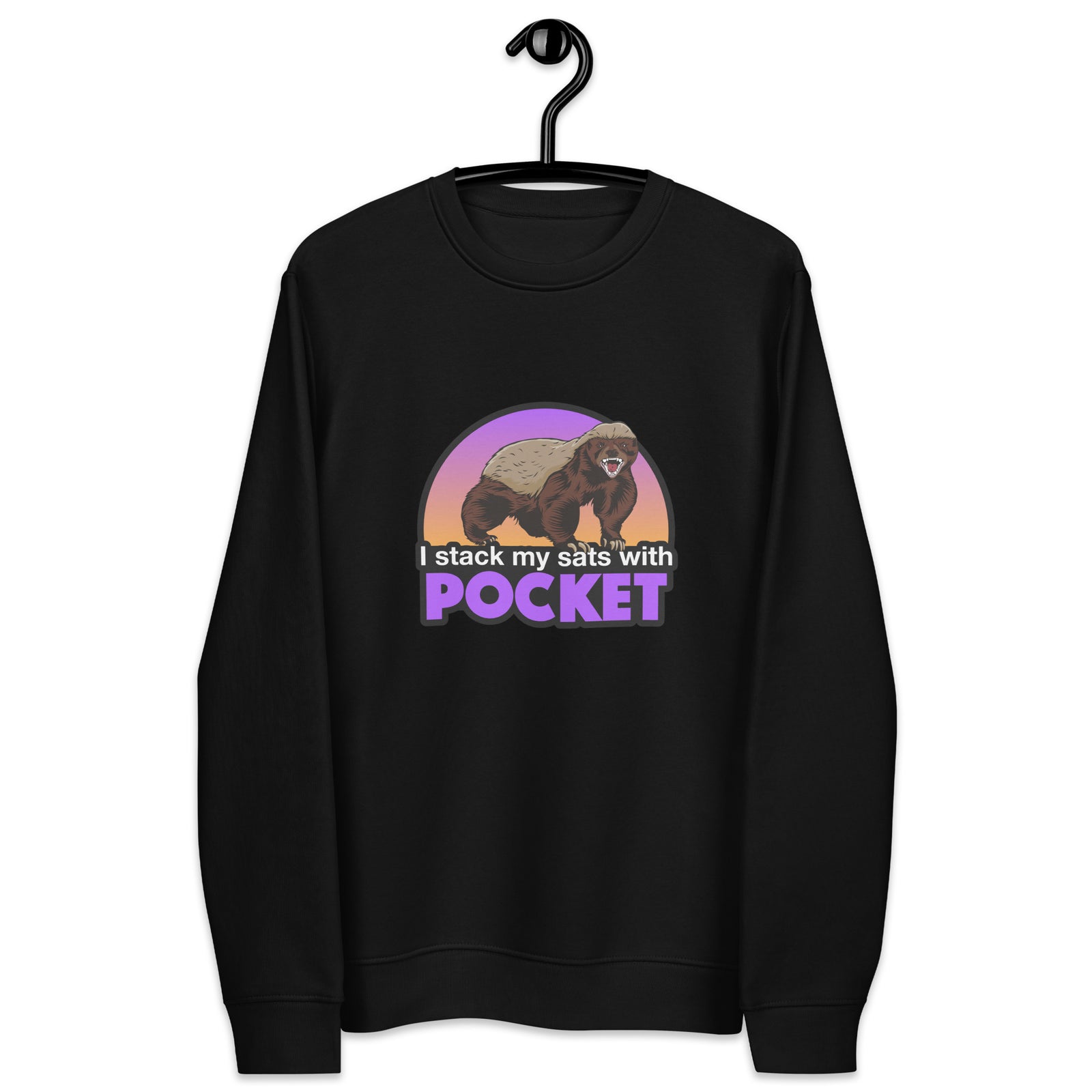 Pocket Bitcoin Honeybadger Men's Eco Sweatshirt