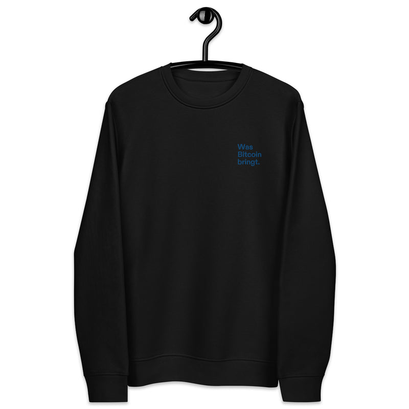 Was Bitcoin bringt. Embroidered Men's Eco Sweatshirt