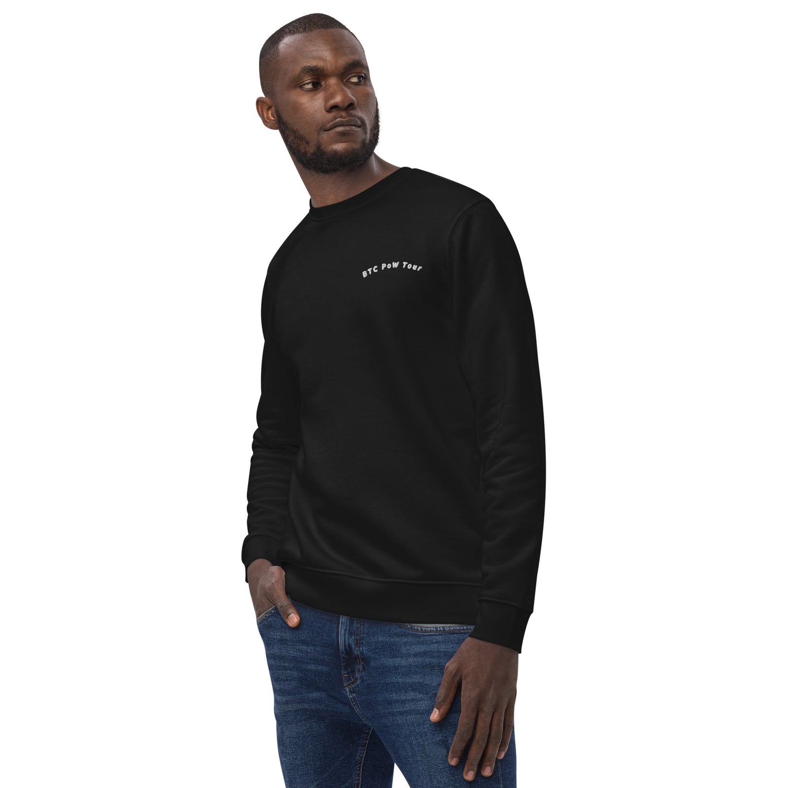 BTC POW Tour Front Embroidered & Back Printed Men's Eco | Bitcoin Sweatshirt