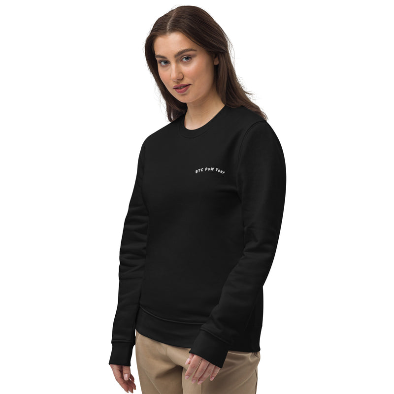 BTC POW Tour Front Embroidered & Back Printed Women's Eco  | Bitcoin Sweatshirt
