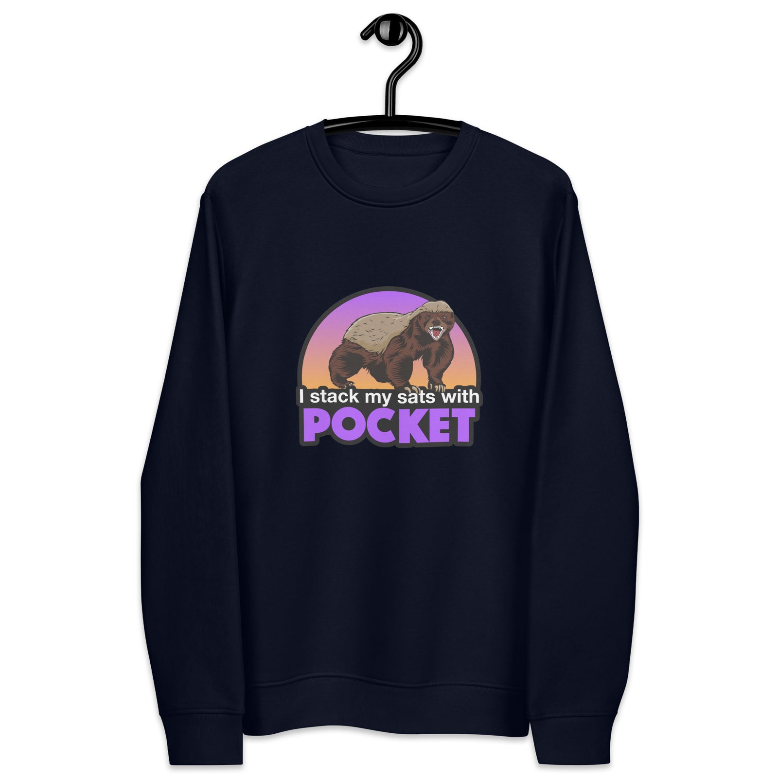 Pocket Bitcoin Honeybadger Men's Eco Sweatshirt