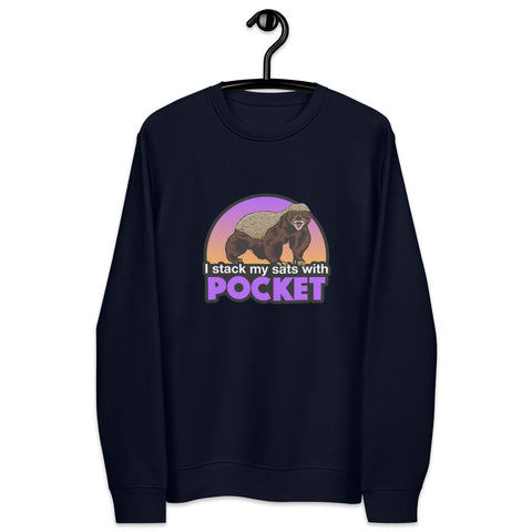 Pocket Bitcoin Honeybadger Women's Eco Sweatshirt