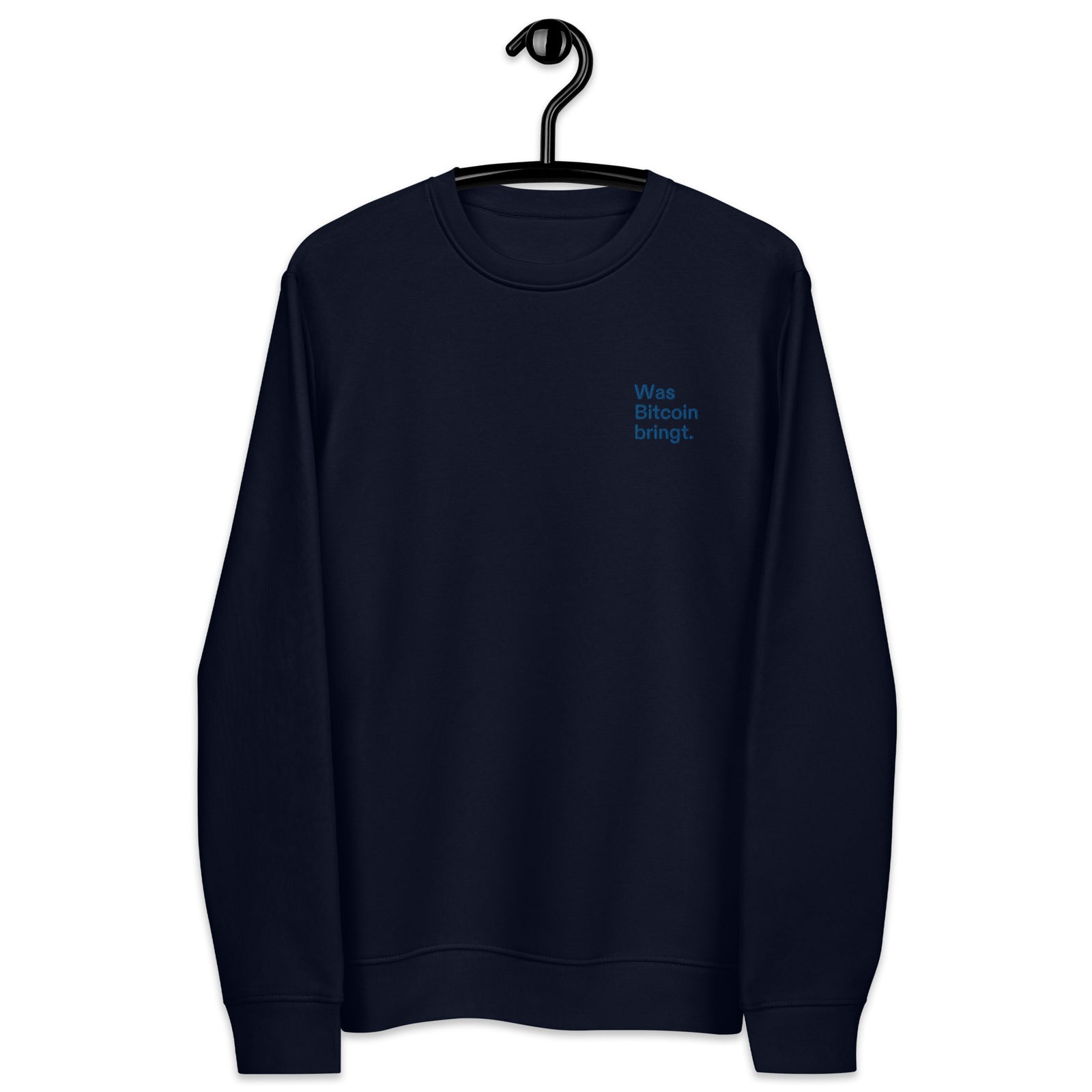 Was Bitcoin bringt. Embroidered Men's Eco Sweatshirt