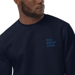 Was Bitcoin bringt. Embroidered Men's Eco Sweatshirt