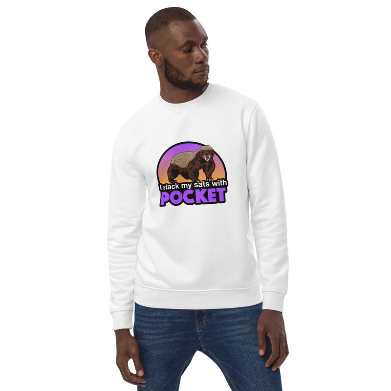 Pocket Bitcoin Honeybadger Men's Eco Sweatshirt