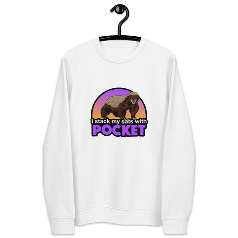 Pocket Bitcoin Honeybadger Men's Eco Sweatshirt