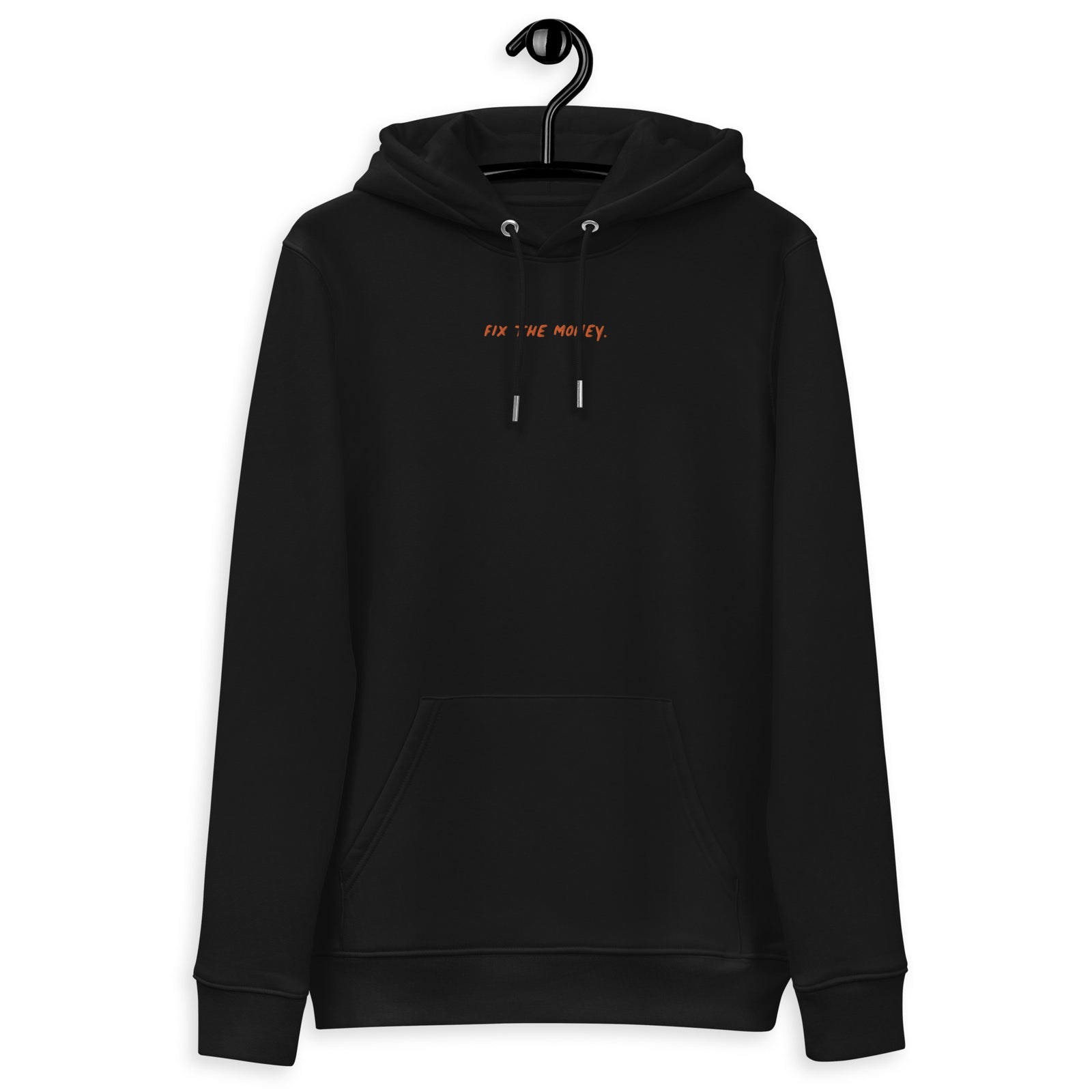 Personalized Quote Embroidered Women's Organic Pullover with Pouch Pocket | Bitcoin Hoodie