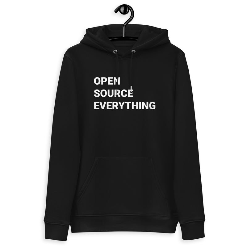 Open Source Everything Men's Organic Pullover Bitcoin Hoodie with Pouch Pocket