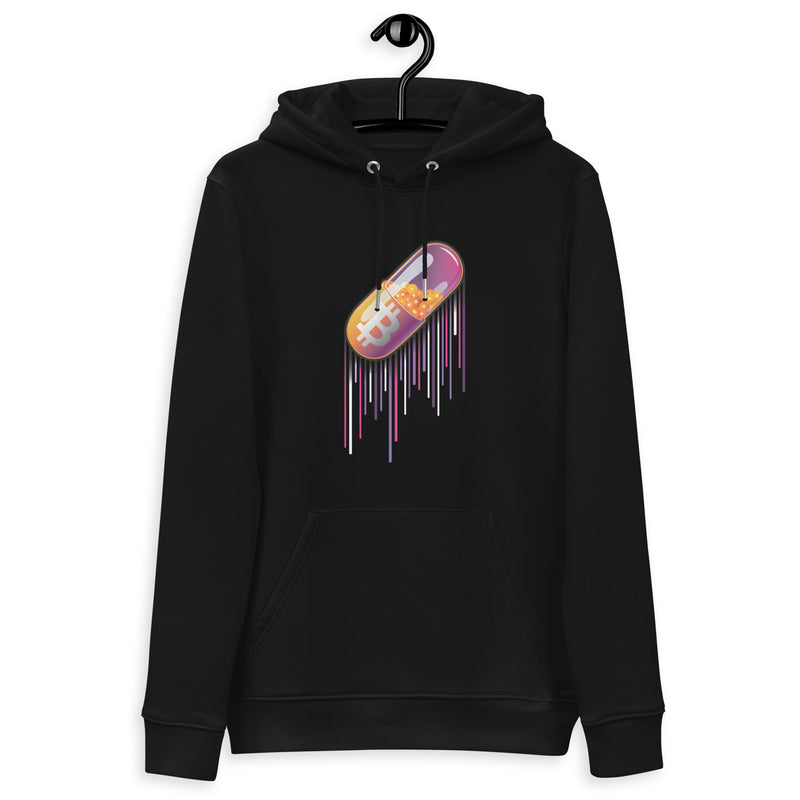 Pocket Bitcoin Orange Pill Men's Organic Pullover Hoodie with Pouch Pocket