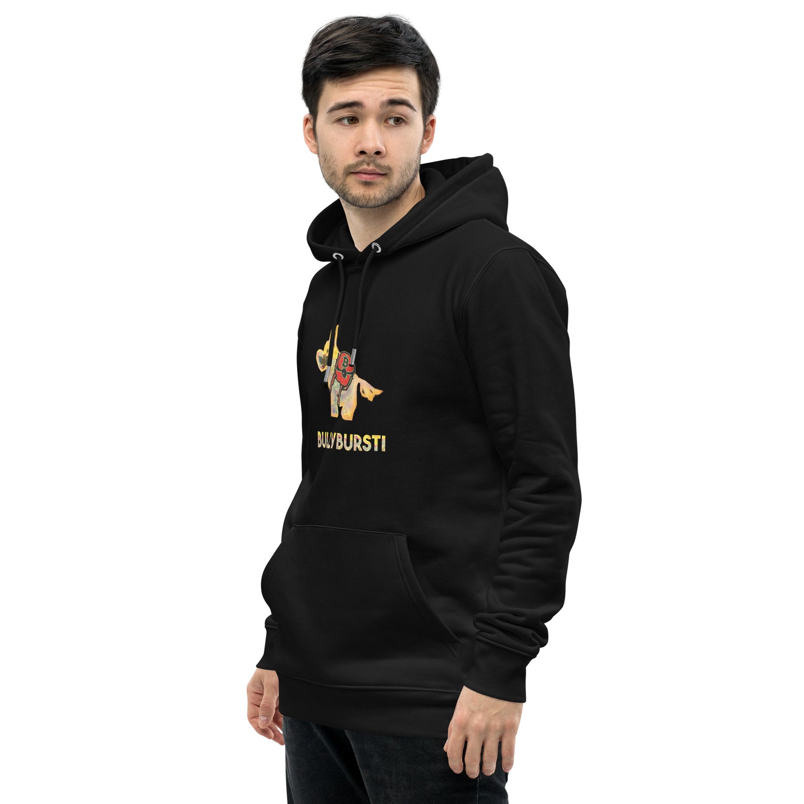 Bullybursti Men's Organic Pullover Bitcoin Hoodie with Pouch Pocket