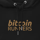 Bitcoin Runners Embroidered Men's Organic Pullover Hoodie with Pouch Pocket