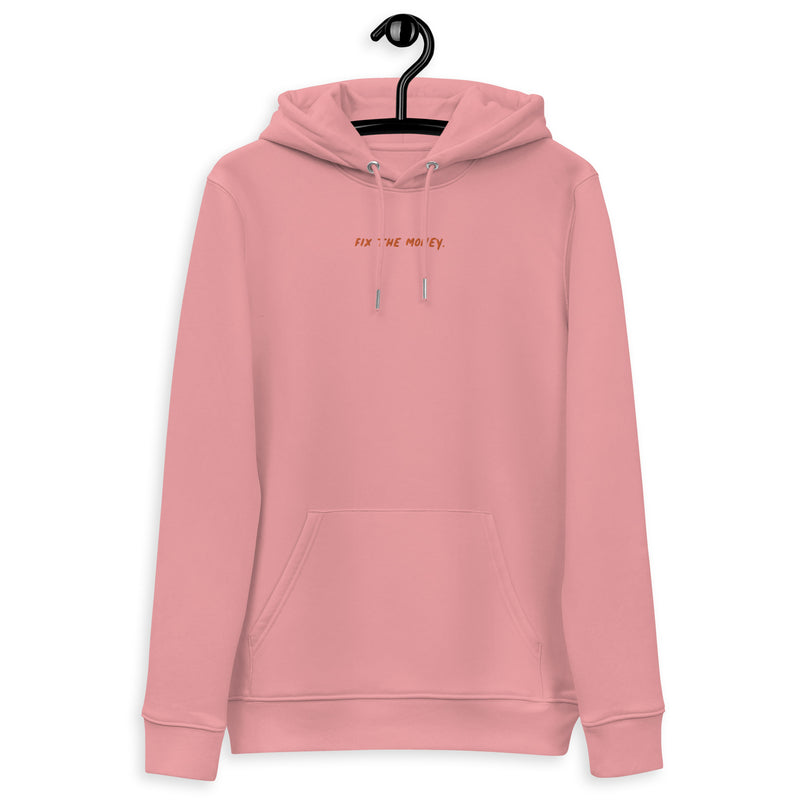 Personalized Quote Embroidered Women's Organic Pullover with Pouch Pocket | Bitcoin Hoodie
